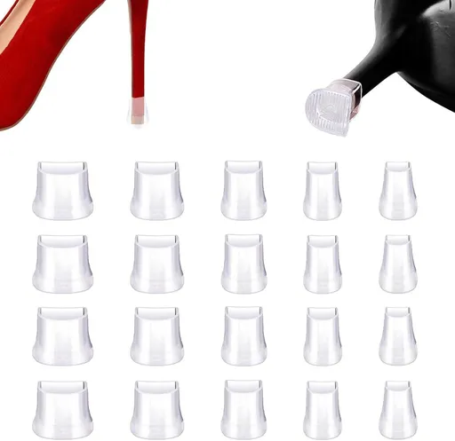 10 Pair White Heel Protectors, 5 Sizes, Shoe Stoppers for Weddings and Outdoor Events