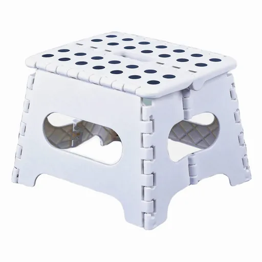 Lightweight Step Stool with Height for Kids, Sturdy Foot Stool for Kitchen, Bedroom, Bathroom & Bathroom- White