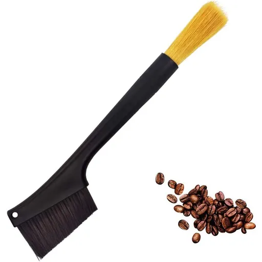Coffee Machine Cleaning Brush, Dusting Bar Espresso Brush, Grinder Coffee Machine Cleaning Brush, Two Head Brush Accessories