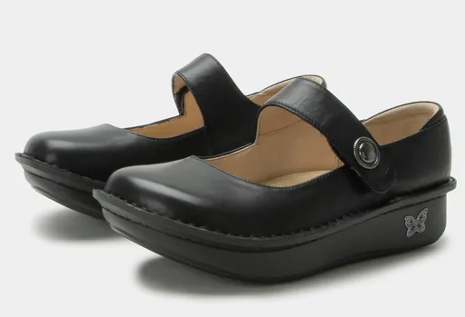 ALEGRIA Paloma Nursing Shoes Slip On Womens Work Working Hospitality - Black Nappa