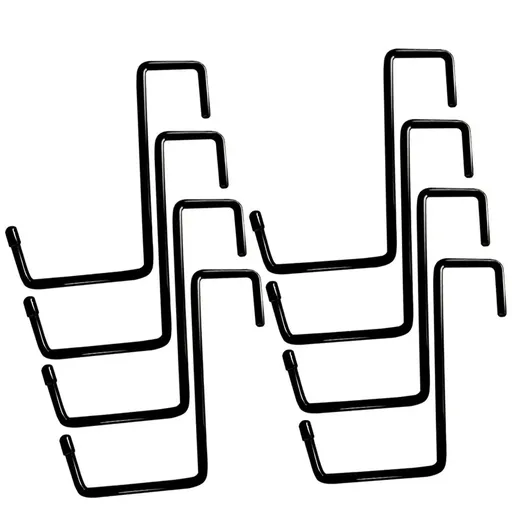 Large Vinyl Coated Heavy Duty Garage Storage Utility Hanging Hooks (6 Pack) - Rafter Hanger Hooks for Bicycle, Ladder, Fence, Pool Cover, Sport Equipment & More