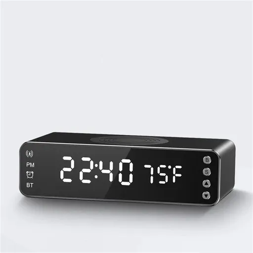 Alarm Clock Clock Creative Electronic Clock Fast Charging Wireless Charging Bluetooth Speaker Alarm Clock for Bedroom