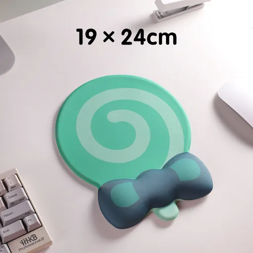 Green Lollipop Ergonomic Keyboard Wrist Rest & Mouse Pad Set - 2-Piece Comfort Combo
