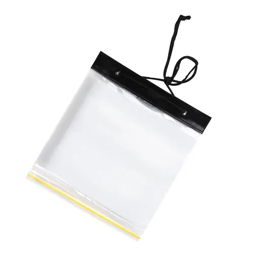 Outdoor Waterproof Map Bag Plastic Self-sealing Bag Transparent Stationery Bag White (Without Map)