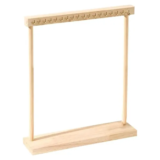 Solid Wood Necklace Jewelry Display Racks for Home Store Showcase Storage - 18 hooks