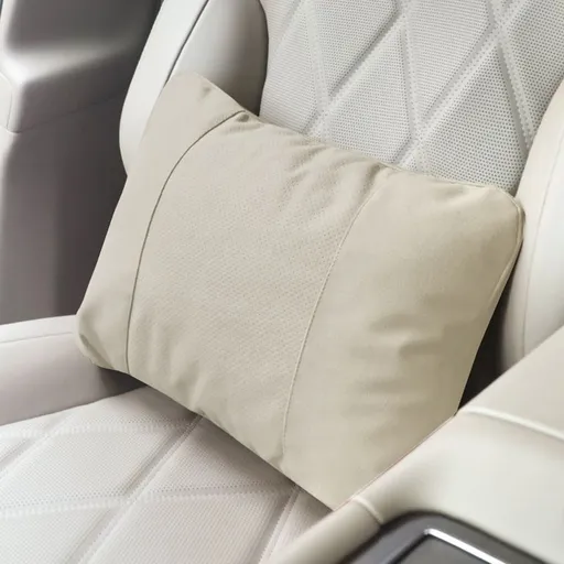 Car Headrest Lumbar Support Artificial Plush Other Wangshu apricot - suede perforated lumbar support SORON bio velvet filling