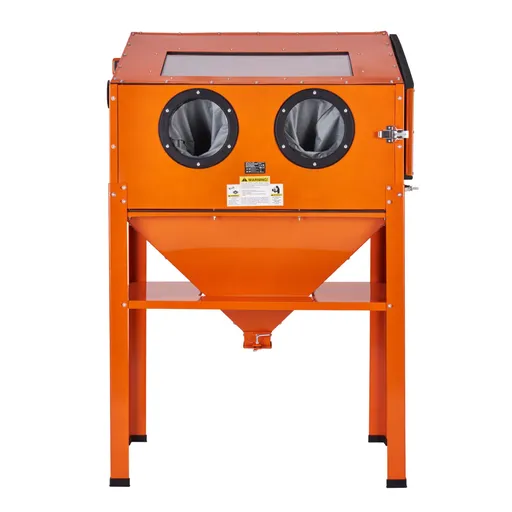 60 Gallon Sand Blasting Cabinet with Stand with Blasting Gun & 4 Nozzles
