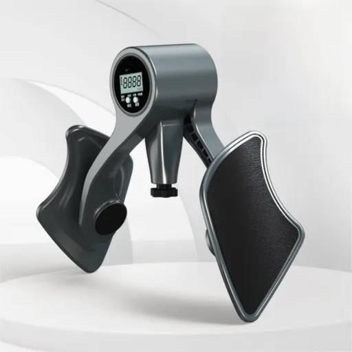 2-in-1 Black Smart LCD Counting Kegel Trainer for Glute Lifting & Leg Toning - Adjustable Resistance & 360° Rotating Baffles for Postpartum Recovery & Pelvic Health