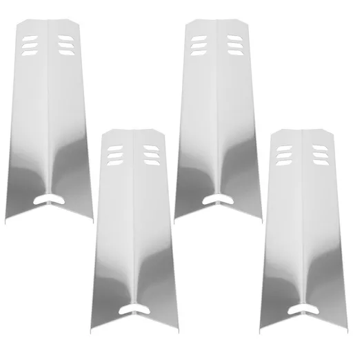 4Pcs Adjustable Stainless Steel Heat Plates for Even Cooking on Gas Grills
