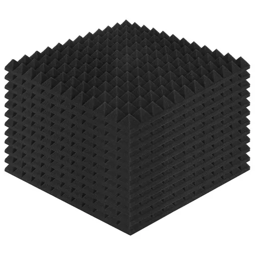 12 Pack Pyramid Shape Soundproof Foam Sound Proof Padding Treatment Panel for Bass Insulation
