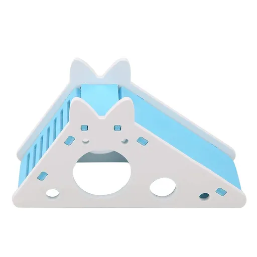 Hamster House with Stair and Slides Odorless Wooden Home DIY Hideout Exercise Toys Living for Squirrels Gerbils Hamsters