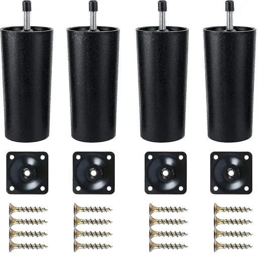 Plastic Sofa Legs, 4-Pack Replacement Sofa Legs Furniture Legs with Mounting Plates—yux