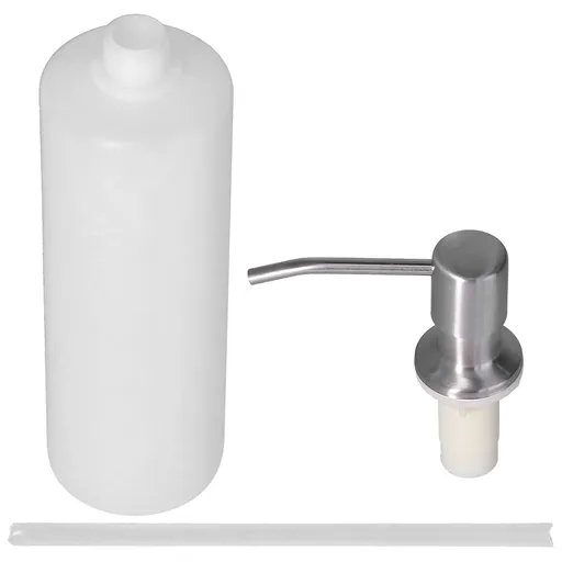 Sink Soap Dispenser Stainless Steel Press Head 300ML Soap Lotion Container Kitchen Bathroom Accessory