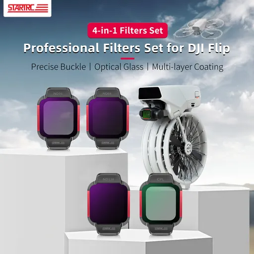Drone Filters Set ND16 ND64 ND128 CPL for DJI Flip Multi Coated HD Optical Glass 4 Pack