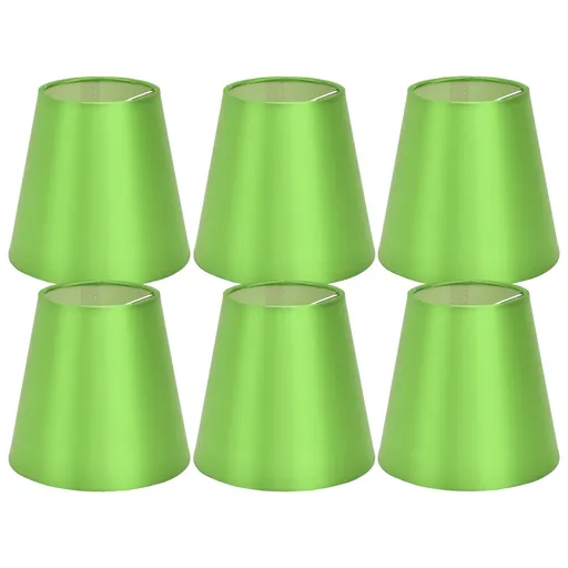 6PCS E14 Lamp Shade Fabric Lampshade Table Lamp Ceiling Lamp Shade for Bedroom Living RoomFluorescent Green PX157