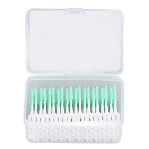 Interdental Brush Disposable Soft Dental Cleaning Floss Toothpicks for Oral Care Adults Children 160pcs Green