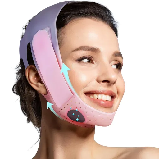 Chin Up Mask V Shaped Face Mask Chin strap, Soft Silicone Chin Strap V Line Lifting Mask for Women,Jaw Exerciser