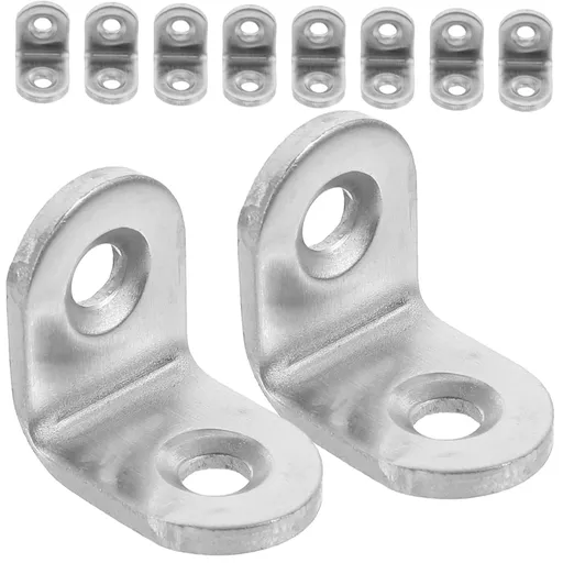 10pcs Corner Connector Right Angle Shelf Bracket Angle Brackets Metal Brackets Furniture Bracket Corner Braces for Shelf Cabinet