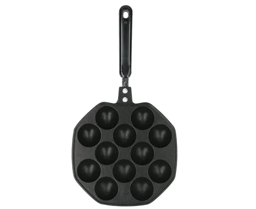 12-Cavity Aluminum Takoyaki Pan, Octopus Balls Egg Puffs Baking Pan, Home Cooking Tool