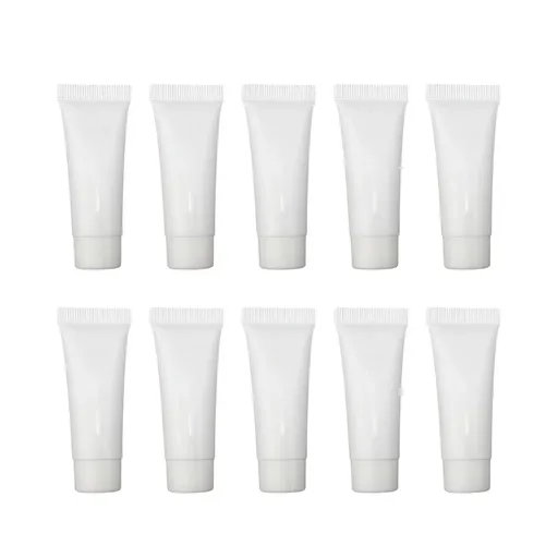 10x Soft Cosmetic Tubes for Face Wash Hand Cream Lotion Packaging Containers - 10ml