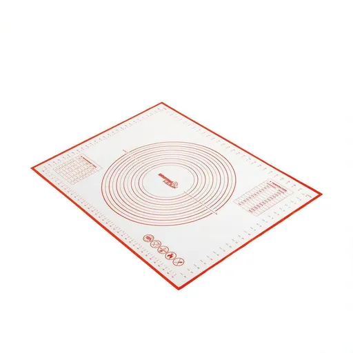 Non-Stick Silicone Baking Mat Rolling Cake Dough Scale Pastry Clay Fondant Sheet - Red 60*60cm