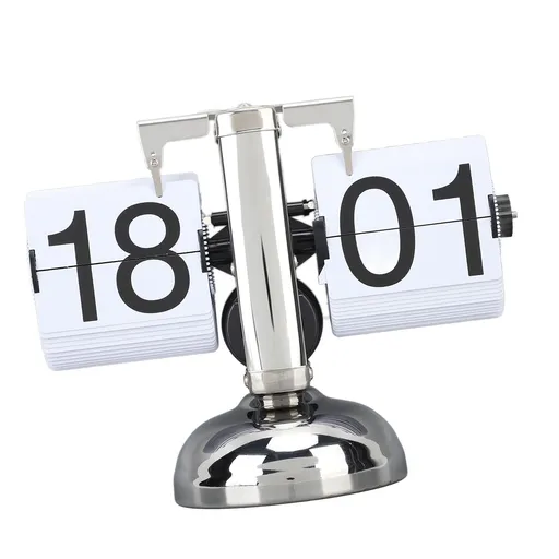 Retro Digital Flip Down Clock Mechanical Flip Desk Clock Battery Powered for Home Office Decor