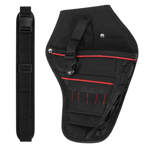 600D Oxford Fabric Drill Holster, High Elasticity Drawstring Design, Resists Fraying, Long Service Life for Electric Drill