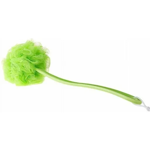 1 PC Loofah Stick for Shower,Back Scrubber for Bath for Improving Skin Health,Green Shower Scrubber with Handle,Exfoliating Luffa for Men and Women,Soft Mesh Body Brush Massager
