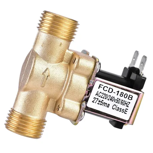 220v Water Valve, NPT Brass Electric Solenoid Valve Normally Closed, Solid Brass, Direct Acting, Magnetic Valve For Water Contr