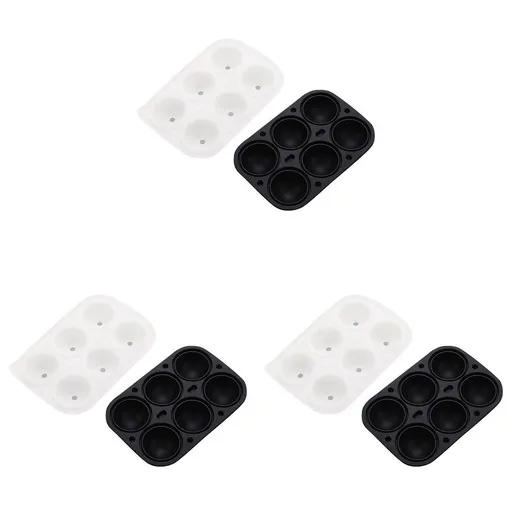 6 Slot Silicone Egg Mold, Easy Release Reusable Tray, For Chocolate Candy Jello Ice Making, Freezer Celebration Kitchen Use, 1-4 Pack