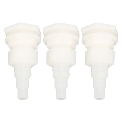 10 Pcs Water Tank Hose Connector 9mm 12mm 16mm Diameter G1/2 Thread PP Silicone Water Tank Hose Joint for Poultry Farm