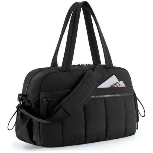Water‑Proof Portable Women Shoulder Sling Bag, Spacious Storage For Gym Workout & Overnight Short Trip, Halloween Outdoor Weekend Gear, Black