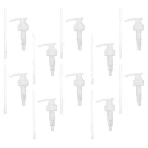 10Pcs White Plastic Lotion Bottle Pump Accessory for Home Use Durable Soap Dispenser Replacement