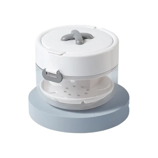 White Retainer Cleaning and Storage Case - 3 in 1 Portable Aligner and Denture Soaking Box with Mirror, Drain Tray, Removal Tool and Cleaning Brush