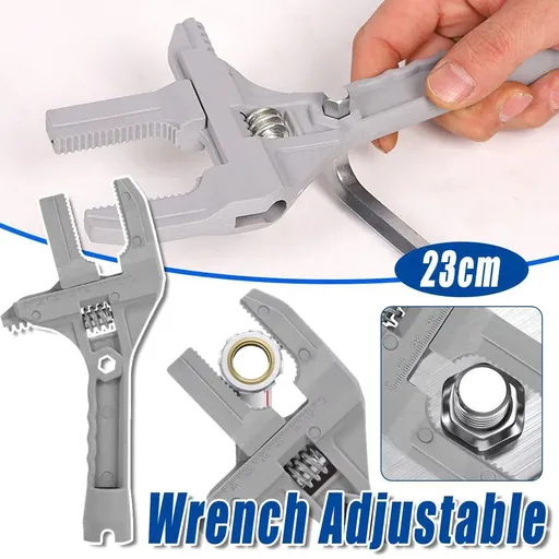 23CM Mini Adjustable Wrench Multi Functional Tool for Sink Bathroom Tubing Tool