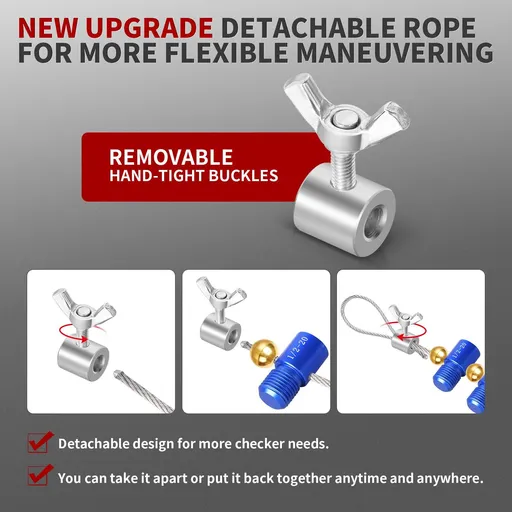 Nut and Bolt Thread Checker Detachable Nut and Bolt Size Gauge Thread Gauge Suitable for Detecting Fixed Bolts or Threaded Holes