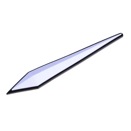 Ning zhi Car Bumper Strip TPE Arrow Design White - 1 strip of cover sticker