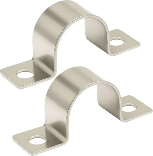 14 Pack 1 Inch Stainless Steel Conduit Clamps, U-Shape Bracket Pipe Clamps 2 Hole Fixing Clips, Universal Strap for Tube Pipe or Wire Cord Installation - Fits OD 25 mm(1") Tube