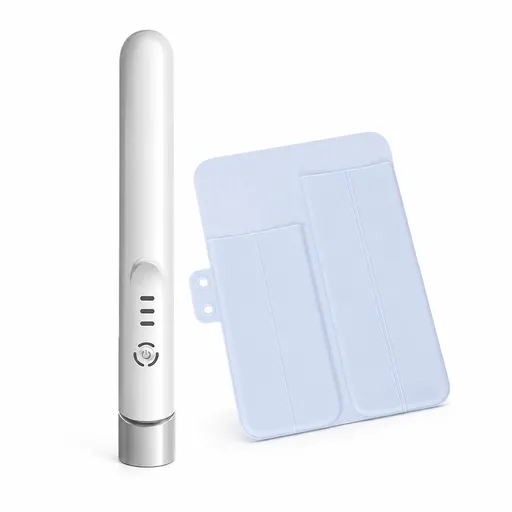 White Cordless Mini Hair Straightener and Blue Curler and Heat Resistant Silicone Storage Mat - 3 Temperature Settings, Travel Friendly, Alloy Heating Plates, Portable Styling Kit,Suitable as a gift
