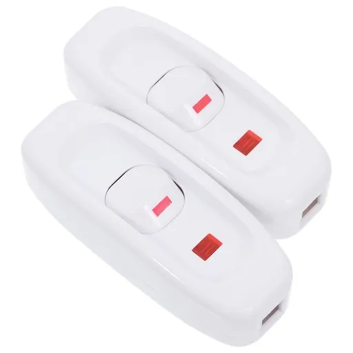 White Inline Home Lighting Control with Overload , Easy Installation, 2-Pack