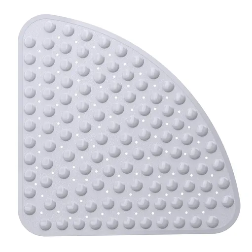 Corner Shower Mat Non Slip - 21x21 Inch Small Triangle Bath Mat for Corner Shower, Quadrant Shower Stall Mat, Anti Slip