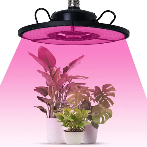 Grow Lights for Indoor Plants 360 LEDs Full Spectrum Red Blue Light Full Coverage 90° Collapsible Waterproof Height Adjustable Hanging Outdoor Indoor Plant Lights with E27 Base