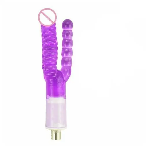 House Of Dasein 28 Types Pink Purple Dildos A2 / F2 Sex Machine Attachments - Purple - C12