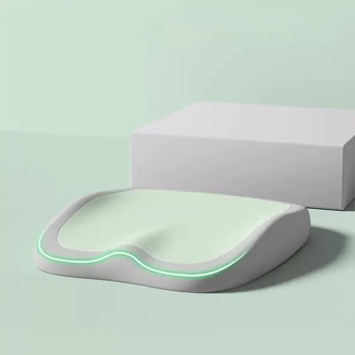 Seat Cushion, Green‑Grey Spliced