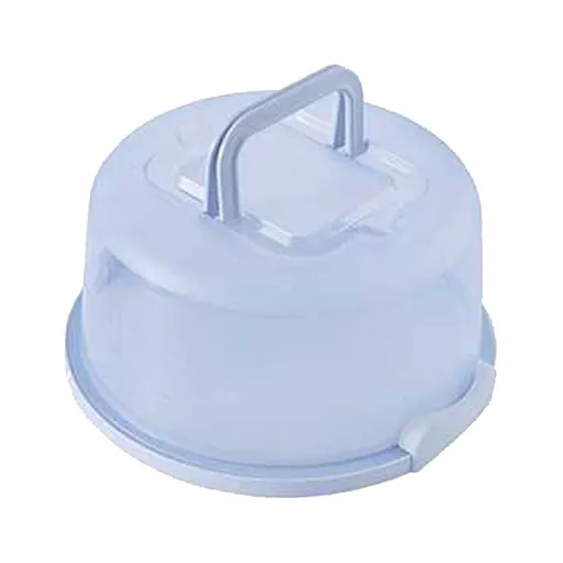 Cake Box Round Cake Stand with Lid and Foldable Handle 10 Inch Portable Cake Container Cake Ornaments, Suitable for Storage Birthday Cakes Cupcakes Nuts Fruits 10.14×8.58×4.88in Green