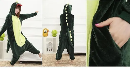 Hod Health & Home Animal Kigurumi Jumpers - M - Dinosaur