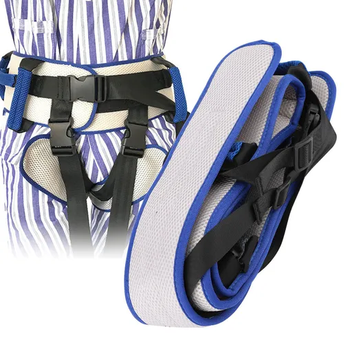 Size S Blue Rehabilitation Support Waist Belt – Gait Assistance & Transfer Aid for Elderly, Post-Stroke, and Mobility-Impaired Users