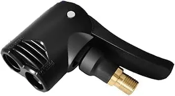 Black Bike Pump Adapter Presta Valve Adapter Dual Head Bike Track Pump Tyre Air Pump Valve Adapter Pump Connector Head Tires Tubes Accessories