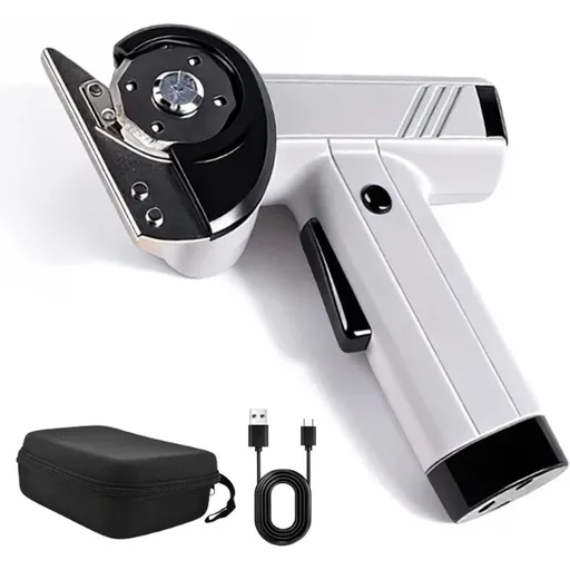Rechargeable High-Speed Cardboard Cutter, Powerful Cordless Electric Scissors with LED Light & USB Charging, Four Speed Settings Low Vibration Mini Box Cutter
