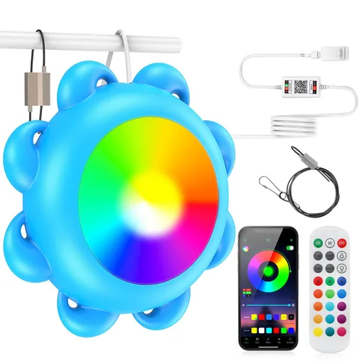 Control, RGB Multiple Dynamic Colors, IP68 Waterproof,Above Ground Pool Light Suitable for Pool, Bathtub, Party, Vase, Pond